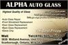 Alpha Auto Glass -  Highest Quality of Glass