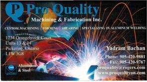 Pro Quality Machining And Fabrication Inc.